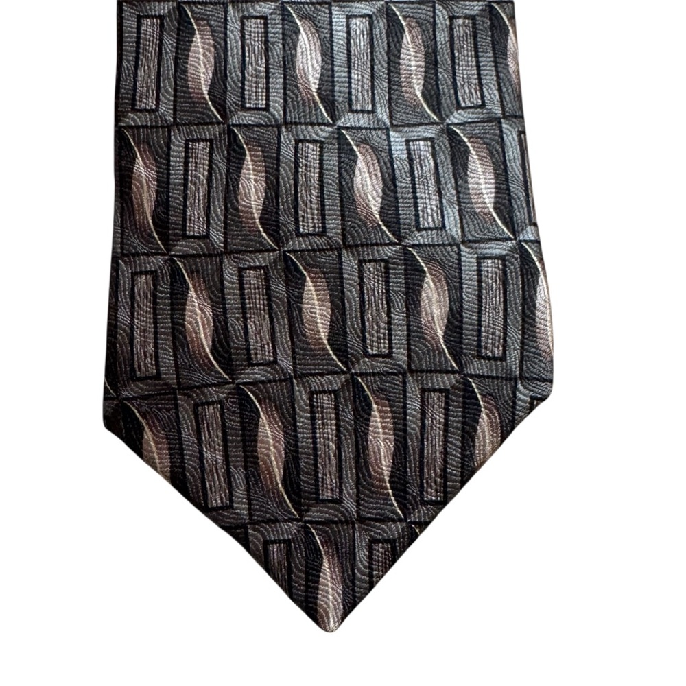 Haggar Brown and Tan Silk Tie Accessories